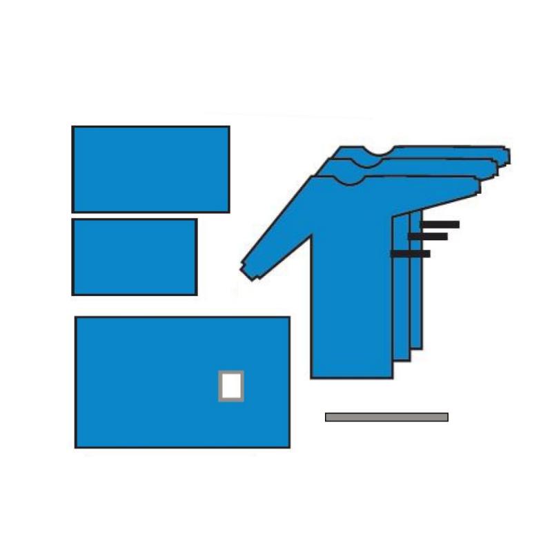 Комплект одягу та покриттів № 2/5, для операцій на головному мозку, стерильний, одноразового використання ,ТМ «АХІЛЛ»